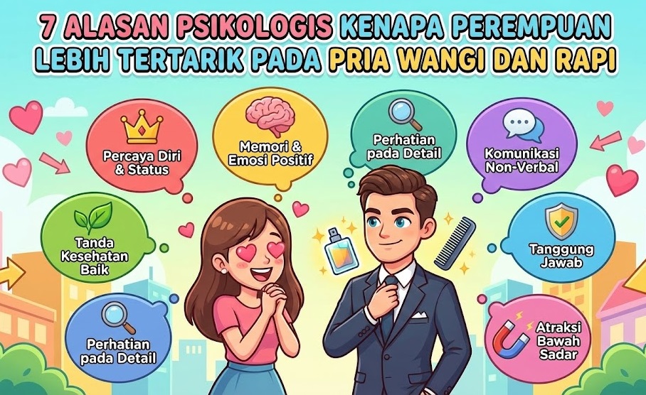 7 Alasan Psikologis Kenapa Perempuan Lebih Tertarik pada Pria Wangi dan Rapi