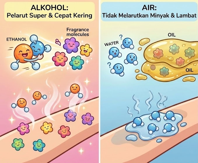 Kenapa Alkohol Dipakai dalam Parfum, Bukan Air?