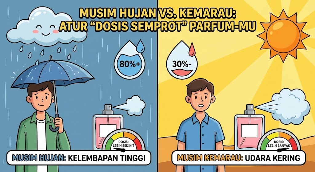 Musim Hujan vs. Kemarau: Atur 'Dosis Semprot' Parfum-mu Berdasarkan Kelembaban Udara Hari Ini