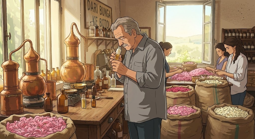 Dari Bunga ke Botol: Proses Panjang di Balik Aroma Parfum yang Jarang Diketahui