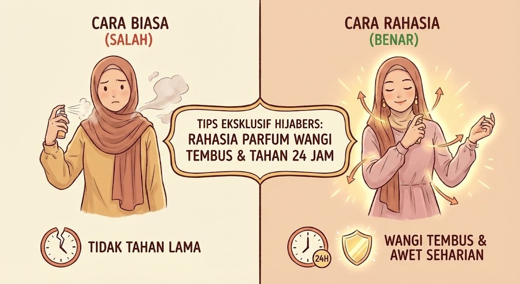 Tips Eksklusif Hijabers: Rahasia Pakai Parfum Agar Wangi "Tembus" Pakaian Tertutup & Tahan 24 Jam