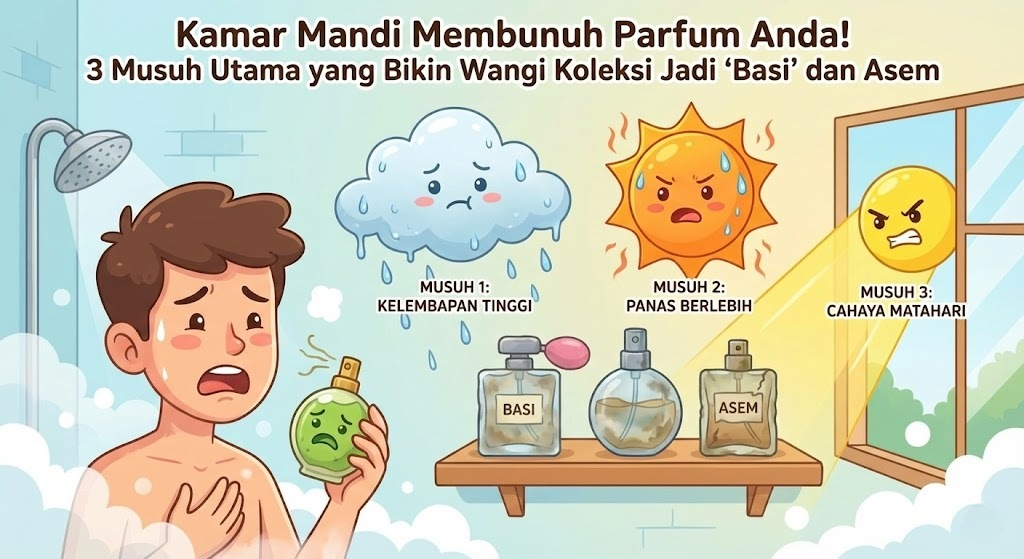 Kamar Mandi Membunuh Parfum Anda! 3 Musuh Utama yang Bikin Wangi Koleksi Jadi 'Basi' dan Asem