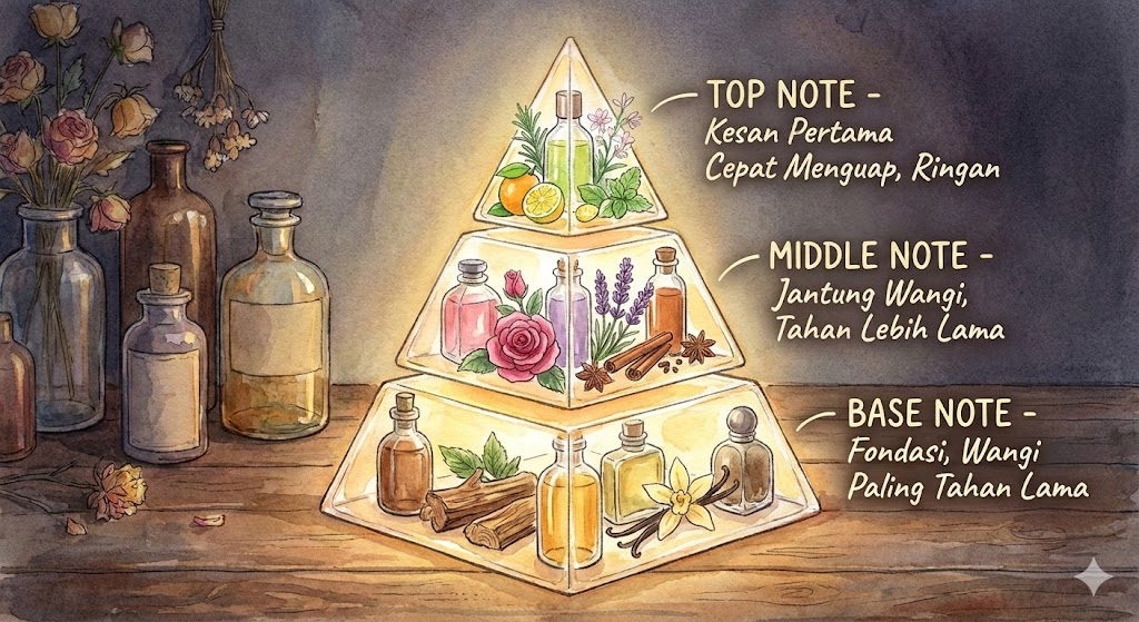 Apa Itu Top, Middle, dan Base Notes dalam Parfum?