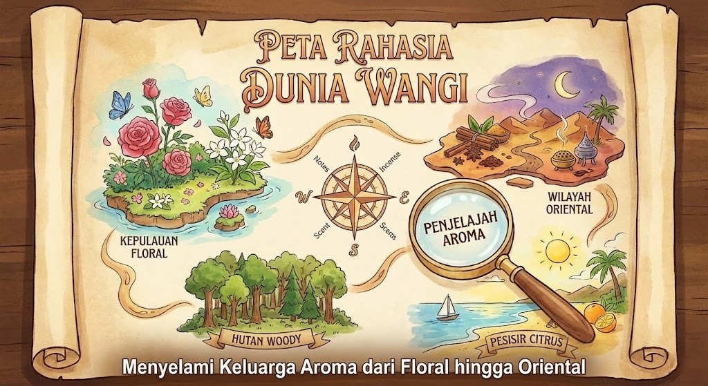 Peta Rahasia Dunia Wangi: Menyelami 7 Keluarga Aroma dari Floral hingga Oriental