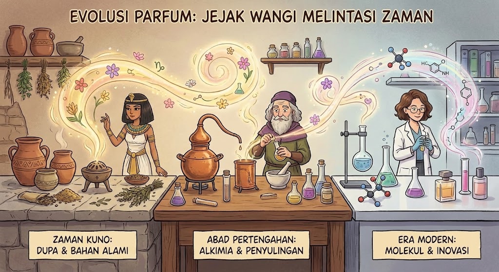 Sejarah Parfum: Perjalanan Epik Aroma dari Ritual Kuno Mesir hingga Botol Modern